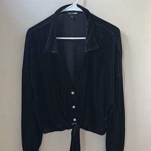 Fashion Nova Black Tie Top women’s top size 2x